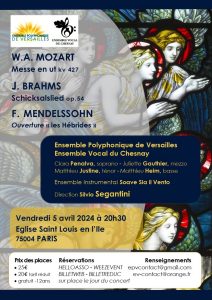 MOZART - Messe en ut KV 427 / BRAHMS - Schicksalslied / MENDELSSOHN - Les Hébrides